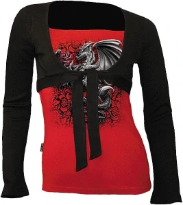DRAGON ROSE tričko s bolerkem